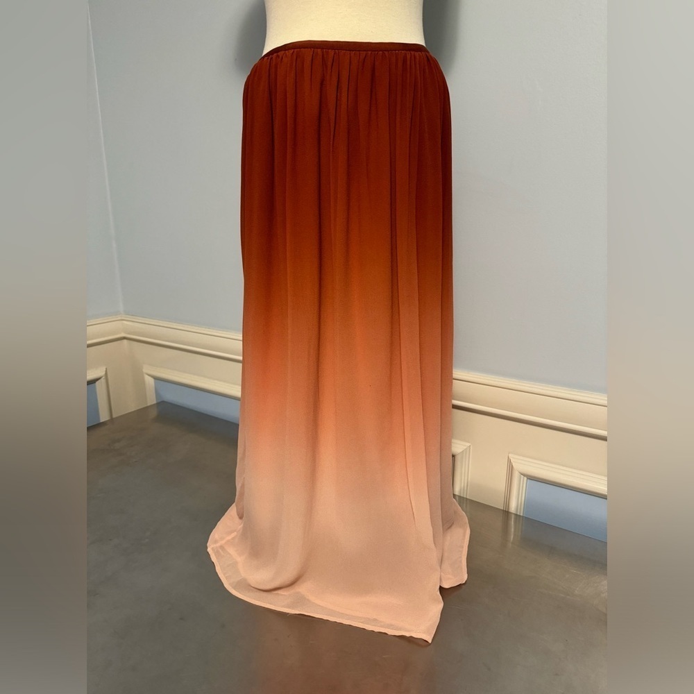Aritzia Babaton - silk ombré wrap maxi skirt